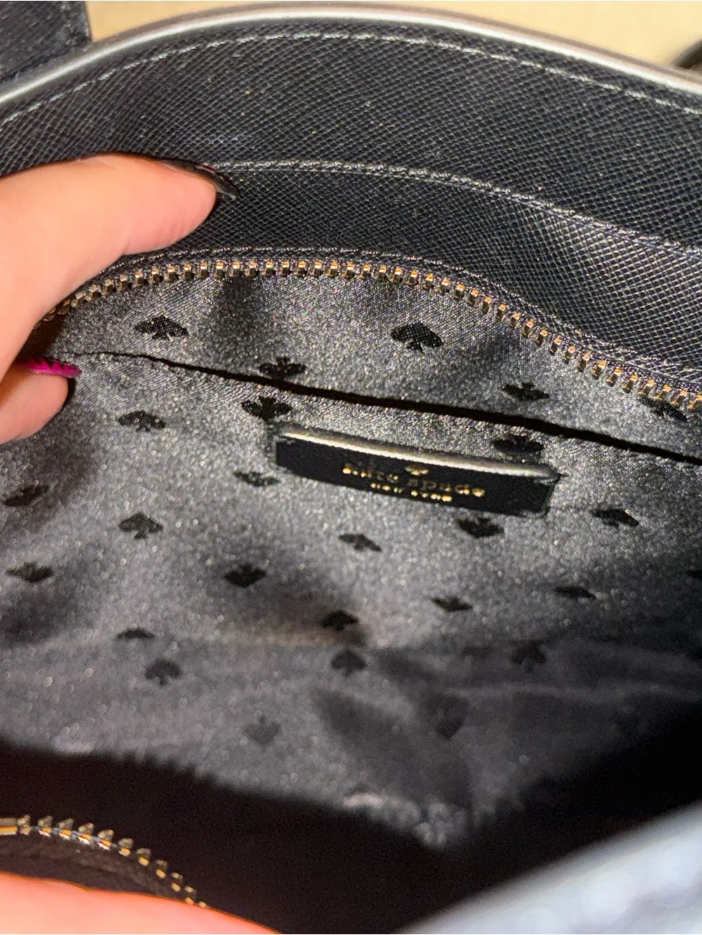 kate spade Black Sparkle Top-Handle Satchel